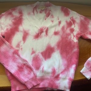 Pink tie dye sweater